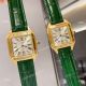 Copy Cartier Santos Dumont Couple watches Yellow Gold Quartz (3)_th.jpg